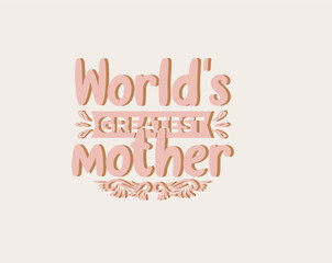 Mothers day typography letter crafts or t-shirt design vector template 