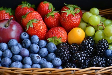 Fresh fruits in a basket