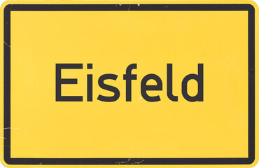 Ortsschild Eisfeld - obrazy, fototapety, plakaty