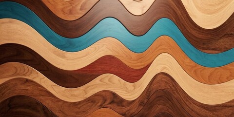 Wooden texture with wavy lines of different colors.