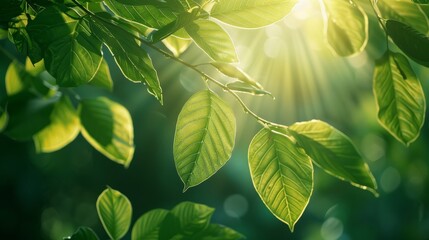 Fototapeta na wymiar Vibrant Foliage's Captivating Natural Essence Generative AI