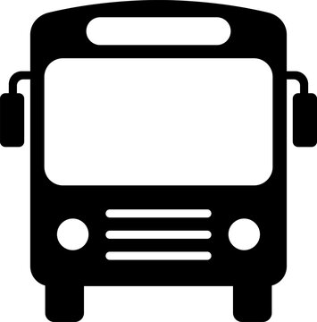 Flat bus icon as symbol for web page design of passenger transportation transport