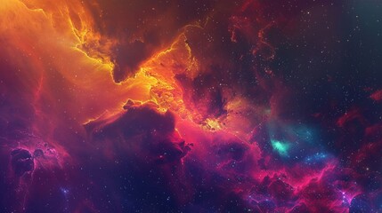 The vibrant, ethereal forms of a nebula as seen through a powerful telescope, a testament to the majesty of astronomy - obrazy, fototapety, plakaty