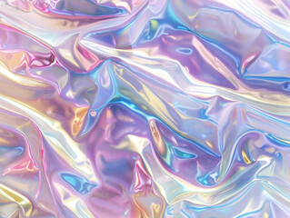 Disegno di texture olografica orizzontale astratta colori pastello per modello e sfondo - Onde olografiche vibranti con una texture liscia in un disegno astratto