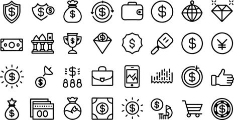 Finances icon set