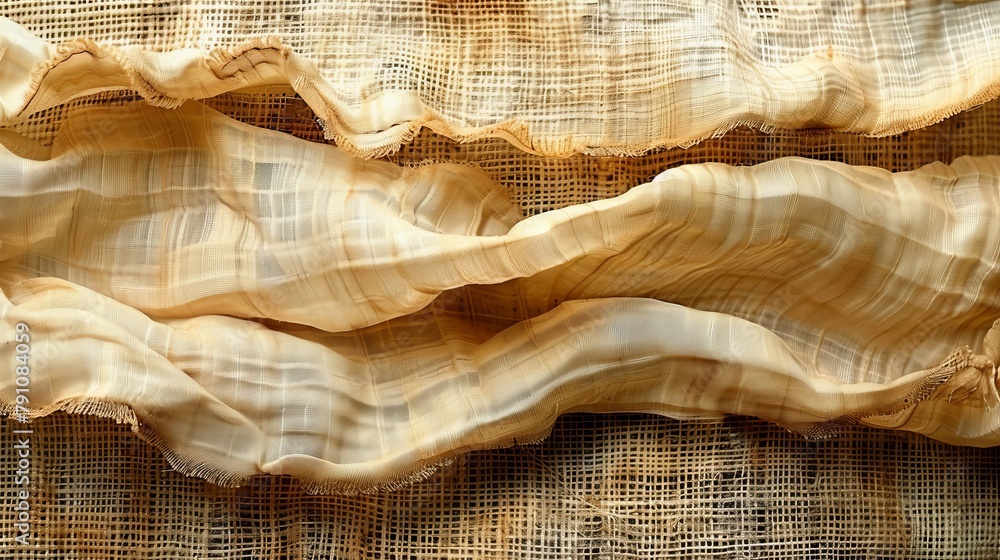 Poster a detailed view of a wooden fragment, appearing carved into an undulating design