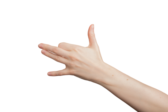 hand showing funny gesture. Empty palm, thumb, finger, wrist, arm, hold sign. Business concept,