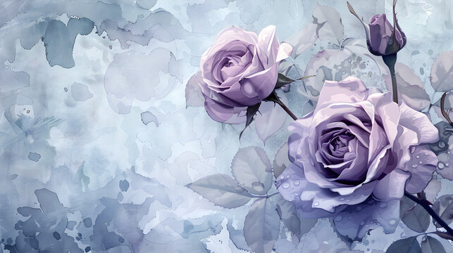 Blue and Pink Roses