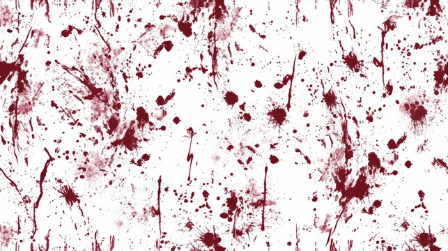 White pattern with dark red paint splatter, background for Halloween.