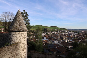 Vue d'ensemble de la ville, ville de Aurillac, département du Cantal, France