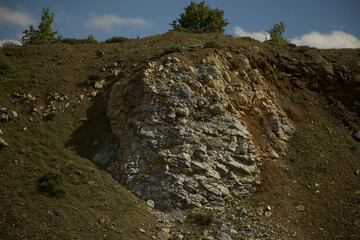 landscape with blue sky