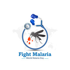 World Malaria Day. Fight against Malaria, prevention, health care Awareness advertising and promotion. - obrazy, fototapety, plakaty