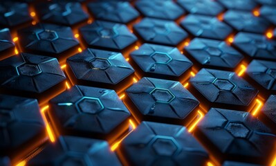 Obraz premium abstract hexagon background. 3 d rendering.