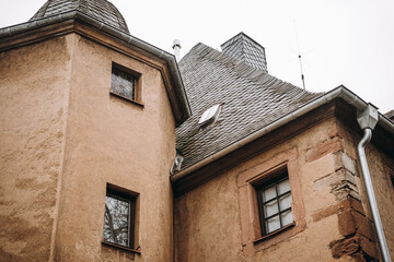 Fototapeta na wymiar Fachwerk buildings in the oldest city of Germany Trier, in Altstadt Zentrum