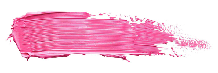 Obraz premium Pink stroke of paint, isolated on white, cut out