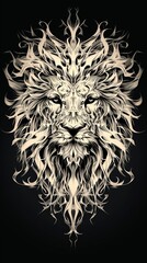 Zodiac sign Leo Abstract Lion t shirt design