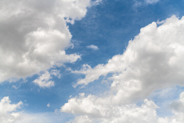 White clouds in the blue sky