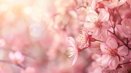 Beautiful flowering Japanese cherry, sakura during spring