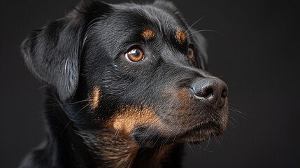 portrait of a rottweiler dog