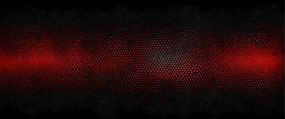 An intricate red hexagonal pattern emerges from a dark backdrop, implying a digital hive or network concept - obrazy, fototapety, plakaty