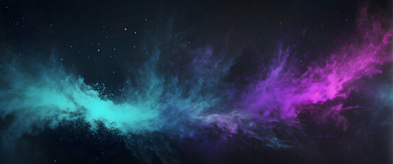 An artistic representation of a neborealistic cosmic cloud nebula, merging cool blues and vibrant magentas in space