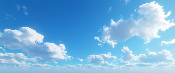 Blue sky. Sky panorama with clouds. Fantastic landscape