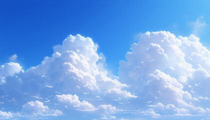 Blue skies Heaven with clouds. Fantastic daytime landscape