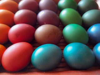 colorful eggs for the holiday easter, background