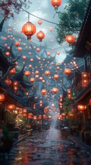 Obraz premium the old town of the city of china