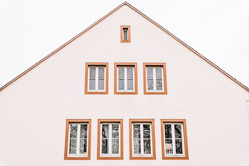 Windows of old real estate in a german city 