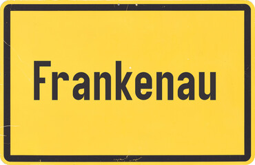 Ortsschild Frankenau - obrazy, fototapety, plakaty