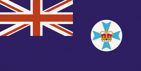 Australian Gold Coast Queensland flag. Illustration of flag