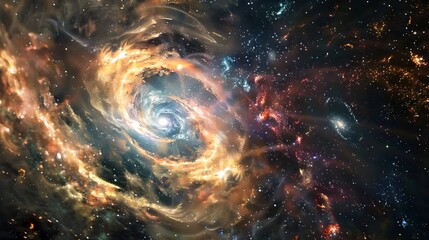 Galactic Swirl: Dance of the Cosmos