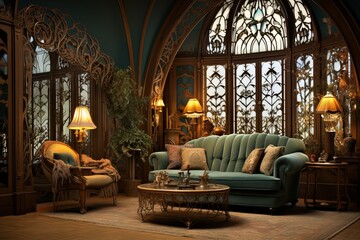 Art Nouveau Inspired Living Room Designs: Classic Elegance and Vintage Appeal Showcase