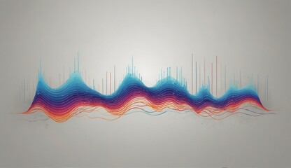 Line wave music sound one noise audio frequency icon signal podcast radio soundwave waveform volume art hand. Acoustic line music logo recording voice wave doodle sketch abstract. Vector illustration.
