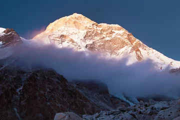 Store enrouleur occultant sans perçage Makalu Mount Makalu with clouds, Nepal Himalayas mountains