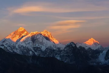 Store enrouleur occultant sans perçage Makalu Evening sunset view of Mount Everest, Lhotse and Makalu