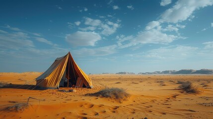 Nomadic Tuareg people setting up camp in the Sahara Desert, Mali, 4k, ultra hd