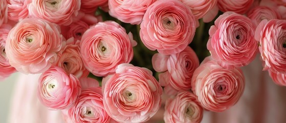 Display of Pink Flowers
