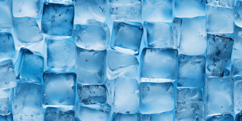 A many blue ice cubes pattern.