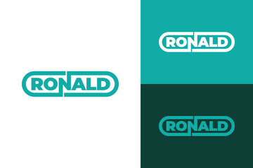 Logo ready elegant simple creative brand identity company corporate cafe fashion food initial letter word  mark sign modern ronald N