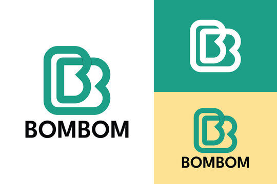 Logo ready elegant simple creative brand identity company corporate cafe fashion food initial letter B double line word  mark sign modern