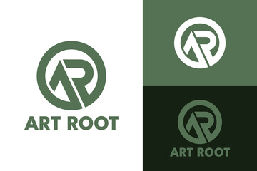 Logo ready elegant simple creative brand identity company corporate cafe fashion food initial A R circle letter word  mark sign modern