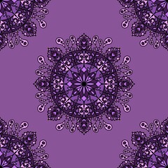 Summer floral print seamless mandala flower pattern for fabrics and wrapping paper and kids clothes textiles