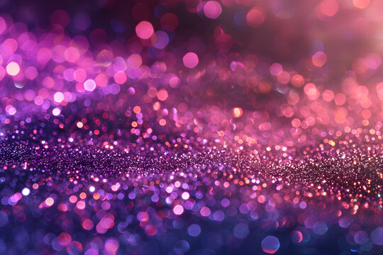 Purple and pink glitter banner background for women's history month or women's day in March.