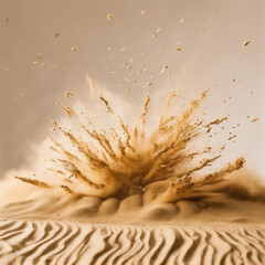 Dynamic Sand Dune Ejecting Sand Particles
