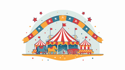 Circus vector illustration design logo emblems temp
