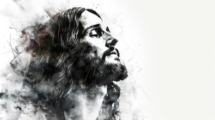 Jesus Christ on a white background