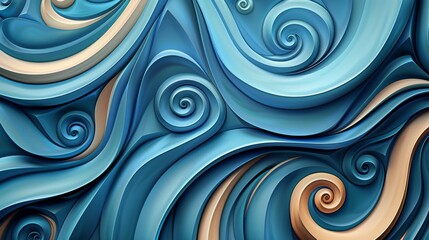 Abstract pattern of swirls and curves representing success AI generated illustration