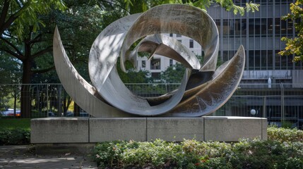 Abstract sculpture representing urban renewal AI generated illustration